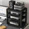 Mueble Equipo Hifi,Soporte Altavoz de 3/4 Niveles,Mueble Tocadiscos,Soporte Multimedia de Madera y Metal,Estante de Audio,Mueble de TV,Estantes y Soportes de alta Fidelidad,para Hogar Familia(Nero,45X