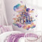Runtoo Wandaufkleber für Mädchenzimmer, Regenbogenprinzessin, Wandaufkleber, Kinderzimmer, Wanddekoration