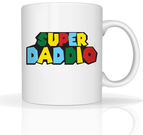 Star Online Super Daddio Dads Mug Gifts for Dad Fathers Day Mug from Daughter & Son Birthday Gift for Daddy 11oz Ceramic Coffee Mugs