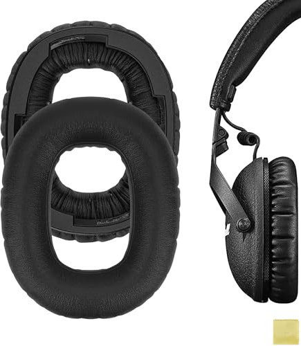 Geekria QuicFit - Cuscinetti auricolari di ricambio compatibili con cuffie Marshall Monitor III ANC, cuscinetti auricolari, parti di riparazione (nero)