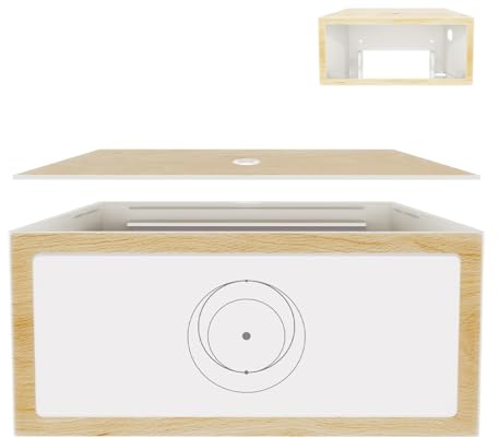 Starlink Gen 3 Power Supply Halterung – Holzoptik Router Aufbewahrungsbox kompatibel mit Starlink V3 Router & Netzteil, Wandhalterung oder Desktop-Ständer, modernes Design, Kabelmanagement