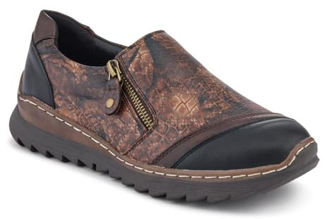 Casual Slip-On Shoes - Brown Croc Size 7