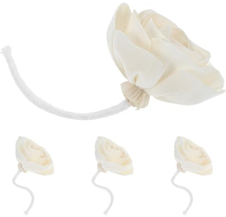 Cabilock Blumenduftdiffusor mit Blüten Aromatherapie Diffusor Stäbchen aus Baumwolle und Reispapier 4 Stück-Pack für Meditation und Yoga Lavendelduft Raumduft