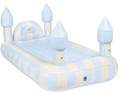 Aufblasbare Matratze für Kinder - PVC - Design Schloss - Blau
