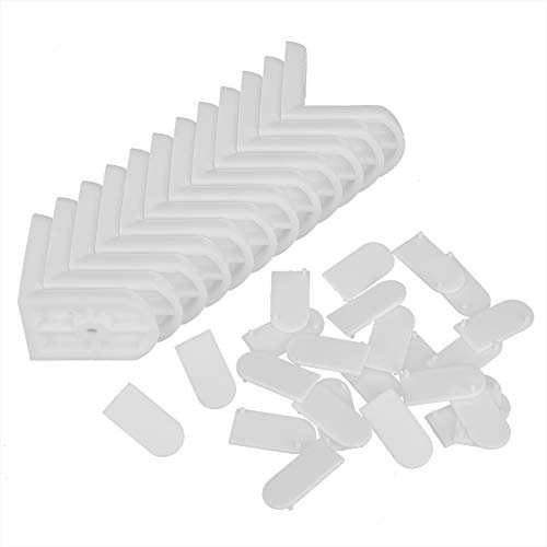 Hapivida Eckwinkelverbinder, stabil und langlebig, 5,3 x 5,3 cm, Nylon, L förmiger Winkel für Schränke, Regale, Möbel, Fenster, Einbauschränke