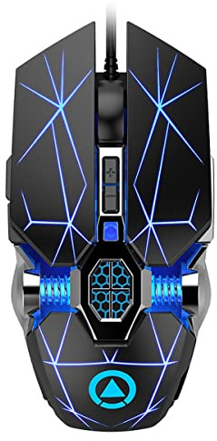 Souris de Jeu USB Filaire en Abs, 800 à 3200 Dpi, Modèle Mécanique | 4 Niveaux de Sensibilité, Boutons Programmables, Enregistrement Automatique des Pressions