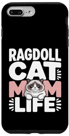 Custodia per iPhone 7 Plus/8 Plus Divertente Ragdoll Gatto Mamma Vita Carino Ragdoll Gatto