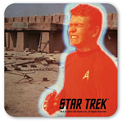 Logoshirt® Star Trek I Redshirt Death I Untersetzer | Kork | 10x10cm | langlebiger Druck | Lizenziertes Originaldesign