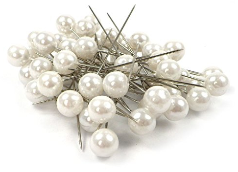 Pin Stecknadel Blumennadel Dekonadeln Perlennadel Perle Nadeln Nadel Perle Blumenstifte Perlenstift Weiss 8mm