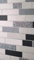 Black White Silver Tile Wallpaper Glitter Brick Effect Modern Bathroom Feature from YöL