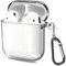 DONWELL for Airpods Case, Soft TPU Shockproof Crystal Clear Protective Case Cover Compatible with Apple AirPods 1st and 2nd Gen, with Hook, Front LED Visible & Supports Wireless Charging (Clear)