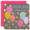 Hallmark Geburtstagskarte für Schwester – Modernes gemustertes Luftballons-Design, Beige | Gold | Blau | Schwarz | Rosa