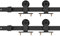 vidaXL Kit de Herrajes para Puertas Correderas de Acero Accesorios Articulos Materiales Construcción Bricolaje Diseño Compacto Clásico Negro 183m