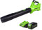 Greenworks Souffleur axial sans Fil 40 V (120 MPH/450 CFM/75 Outils compatibles), Batterie 4,0 Ah et Chargeur Inclus