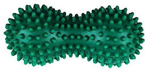 LA TALUS Balle de massage rigide à picots - En forme d'arachide - Pour yoga, fitness, lacrosse - Pour thérapie - Libération myofasciale - Vert lac