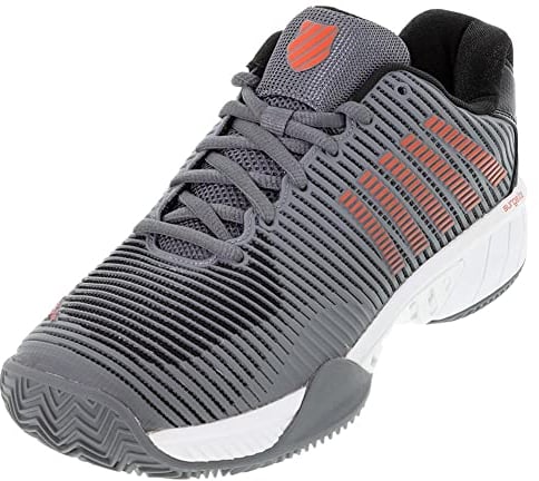 K-Swiss Herren Hypercourt Express 2 HB Tennisschuh, Steel Gray/Jet Black/Spicy Orange, 45 EU