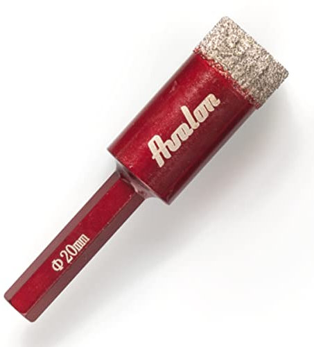 Broca con corona de diamante Avalon para corte en seco (10 mm) Brocas de Diamante en Seco con Vástago Hexagonal para Baldosas de Porcelana, Cerámica, Mármol, Ladrillo