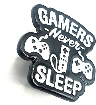 Gamers Never Sleep Game Metal Enamel Pin Badge