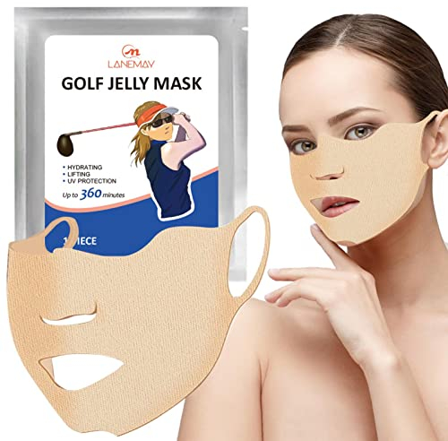 HEYCE Golf-Sonnenschutz für das Gesicht,Kühlende UV-Schutzmaske - Under Face Mask Area Cooling Patch mit Ohrschlaufen für Golf- und Outdoor-Sportaktivitäten Sunblock Shield