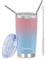 Shinhoo 20oz/ 550ml Insulated Travel Mug Reusable Coffee Cup Tumbler with Straw and Lid for Hot Cold Drinks, Pink& Blue