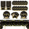 We Will Miss You Party Supplies Serve 24 Guests Farewell Party Disposable Paper Plates Napkins Tablecloth Going Away Dinner Tableware Black and Gold Goodbye Party Supplies for Leaving Retirement Party