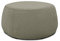 DOMO. collection Polsterhocker Molina, moderner, runder Hocker aus Teddy-Stoff, Sitzhocker, Fußhocker, Beistellhocker, Sofa-Hocker, Garnitur 75 x 75 x 42 cm (BxTxH), taupe
