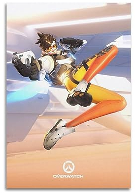 VZRSQZK Game Overwatch Tracer Poster, dekoratives Gemälde, Leinwand, Wandposter und Kunstdruck, modernes Familienschlafzimmer-Dekor-Poster, 20 x 30 cm