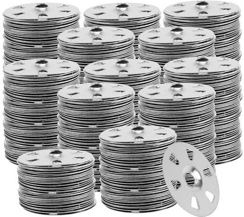 MUKLEI 1000 PCS 35mm Insulation Metal Washers, Easy Fix Washers for Insulation Boards, Tile Backer Boards