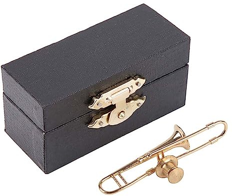 Mini Broche Trombone - Mini Broche Unique Pour Instrument De Musique Plaqué Or, Décoration Cadeau Avec Boîte, Instrument De Musique Miniature, Revers De Mode(trombone)