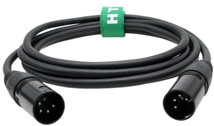 HangTon XLR 4 Pin Stromversorgungskabel für Godox VL150 VL200 VL300 Videoleuchte und Controller, XLR Stecker auf Stecker 5m