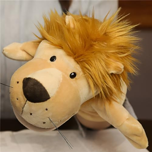 LOMTRATS Animal Hand Puppets for kids,Toddler Includes Wolf Tiger Lion Monkey So on Movable Open Mouths, Perfect for Storytelling,Teaching,Preschool,Birthday Gifts