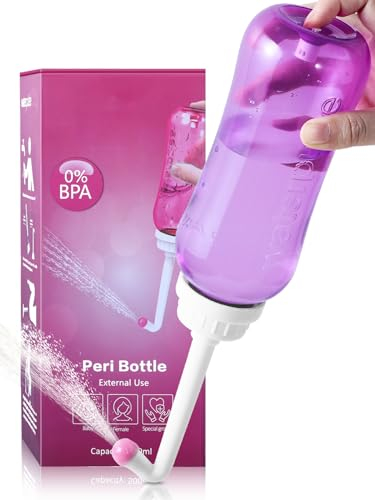 Po Dusche Portable Bidet Podusche - Popodusche 500ML Vaginaldusche mit 2 Düsen Poduschesche mit Taste Peri Bottle Bidetlity Intimdusche Wochenbett Toilette,Tragbares Bidet für Männer und Frau(Lila)