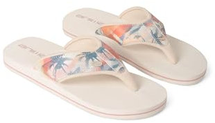 Animal Swish Womens AOP Flip Flops - Slip-on, Lightweight Sandals with Soft padded upper straps - For Autumn, Winter, Beach & Outdoors Light Beige Adult Shoe Size 5