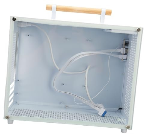 Leapiture Gaming Computer Case Small Form Factor Case PC Chassis 20.6L USB 3.0 Type C Interface Tempered Glass Side Panel for Game Office 110‑240V