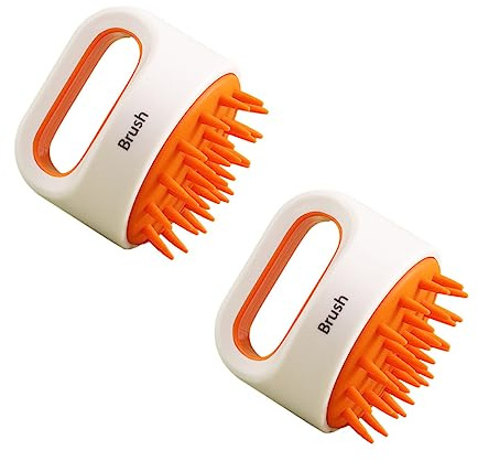 FOMIYES 4stücke Multifunktionale Massagebürste Für Haarwäsche Shampoo Bürste Für Kopfhautmassage Und Sanfte Für Erwachsene Orange