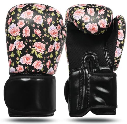 Boxhandschuhe Damen Kickboxen Frauen Box Handschuhe Punchinghandschuhe 8 10 12 14 oz Kickboxhandschuhe Handschuh für Boxen Training Kampfsport Sandsack MMA Sparring (8oz, Rot)