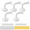 5PCS Staffa per Corrimano, Staffa per Corrimano in Acciaio Inossidabile Supporti a Parete per Corrimano, Utilizzati per Corrimano Scale per Scale interne ed Esterne per Bracciolo piatto(Bianco)