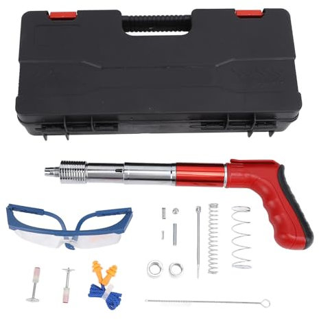 Kit de Pistola de Clavos para Hormigón, Herramienta de Fijación de Pared de Clavos, Mini Pistola de Clavos de Acero Manual Silenciosa, Máquina Portátil para Disparar Clavos con