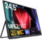 UPERFECT 24.5” 2K 165HZ Portable Monitor w/Kickstand & VESA, 2560*1440 QHD FreeSync IPS HDR Large Portable Gaming Monitor HDMI USB C, 3 Narrow Edge External Matte Display for PC, Laptop, Phone, Switch
