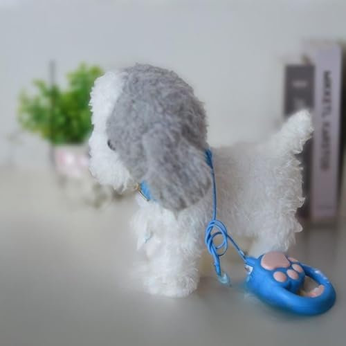 Elrois Walking Dog Teddy Robot Puppy – Talking & Musical Toy Dog for Kids with Leash – Interactive Robot Pet for Girls & Boys – Plush Puppy in Live Pets Style – Stuffed Animal Kids Toy Gift