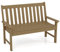 COSTWAY 2-Seater Garden Bench, All-Weather HDPE Patio Loveseat Park Bench Chair, Outdoor Furniture Leisure Porch Seating for Balcony, Lawn, Backyard and Poolside, 300kg Load Capacity (Teak)