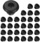 M METERXITY 30-Pack Cable Railing Rubber Grommets, 6mm Drill Hole 4mm ID Eyelet Ring Gasket for Wiring, Wire Cable, Automotive, Metal Cable Railing Post, Car Grommet [Black]