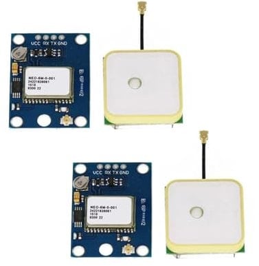 2 Stück GPS Modul,GY-NEO6MV2 NEO-6M GPS-Flugsteuerungsmodul 3V-5V mit superstarker Keramikantenne für Arduino EEPROM APM 2.5