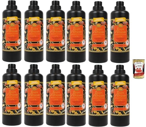 Tesori d'Oriente, Japanese Rituals konzentrierter Waschmaschine Weichspüler aus den süßen Noten von Bergamotto und Patchouli, bis zu 38 Waschungen, 12x 760 ml + Italian Gourmet polpa 400g