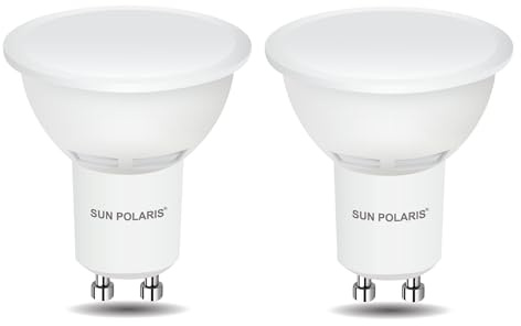 SUN POLARIS GU10 LED Bulbs, Warm White 2700K, 4W 320lm, 25W Halogen Spotlight Bulb Equivalent, Energy Saving Spot Lightbulbs, 100° Wide Beam, Non-dimmable, 2 Pcs/Pack of 2