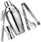 UTHCLO 5 Pcs 1 Set Revuelta Barra De Barra Jigger Jigger Cóctel Suministros De Barman (Plata)