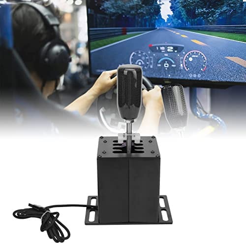 ElgnAura USB Simulator Gear Shifter for T300RS GT Steering Wheel, 7+R PC Sim Racing Gear Shifter for G29 G27 G25 G920, Nice for Racing Games