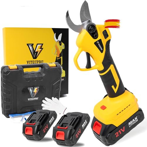 Vitecpro® Tijeras De Podar Eléctricas, Tijera De Podar A Batería, Tijeras Profesionales Para Jardinería, Herramienta De Poda Portátil, Tesoura De Podar Eléctrica