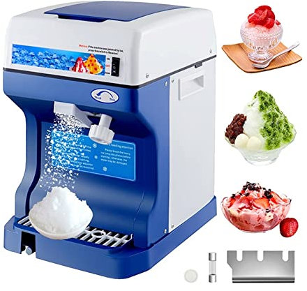 Ice Shaver Tritaghiaccio commerciale Macchina a cono di neve 265LBS/H con lama bonus Tritaghiaccio elettrico tritato
