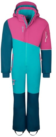 Trollkids Kids Hallingdal Snowsuit 92, dark turquoise/madeira blue
